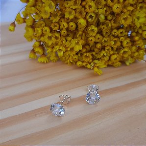 Brinco Zirc. Redondo 7mm - Prata 925