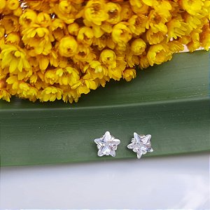Brinco Zirc. Estrela 8 mm - Prata 925