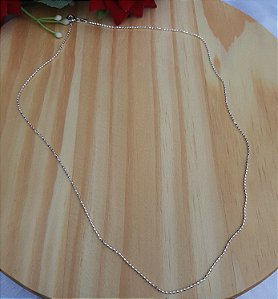 Colar Bolinha Diamantada - Prata 925