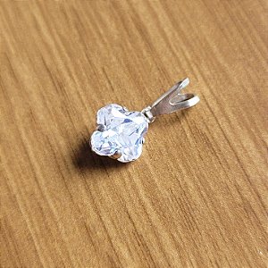 Pingente Zirc. Quadrado - Prata 925