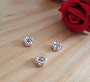 Berloque divisor c/ Zirconia - Prata 925