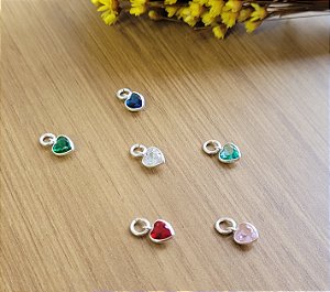 Pingente Coração Zirconia - Prata 925