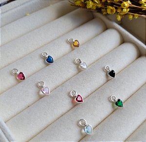 Pingente Coração Zirconia - Prata 925