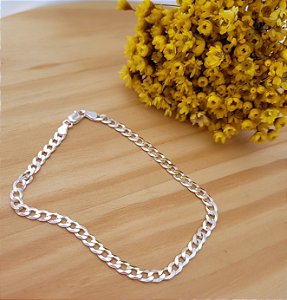 Pulseira masc. elos grumet 4,6 mm - Prata 925