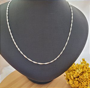 Colar Singapura (F30) 45cm- Prata 925
