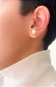 Brinco Pérola 6mm - Prata 925