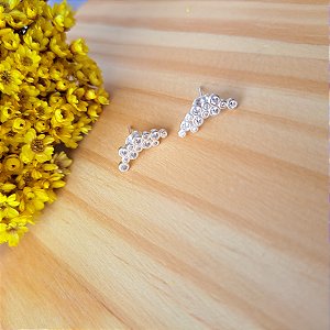 Brinco Ear Cuff Círculos 16mm - Prata 925