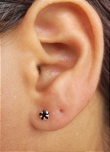 Brinco Zirconia Estrela 4 mm - Prata 925