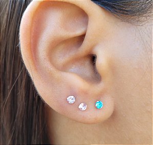 Trio Colorido 3 mm - Prata 925