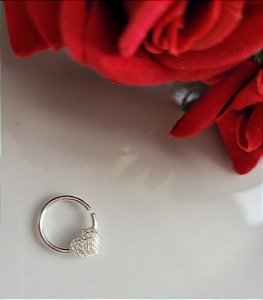 Piercing Coração Tela -  Prata - 925