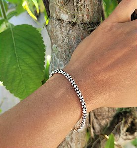 Pulseira Pipoca 4 mm - Prata 925