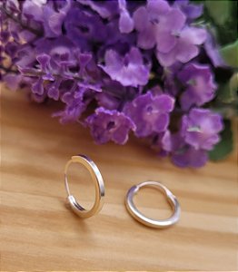 Argola Fio Quadrado 13mm- Prata 925