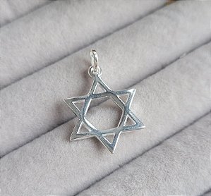 Pingente Estrela de Davi - Prata 925