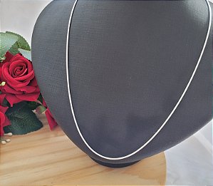 Colar Rabo de Rato F030 Redonda 50 cm - Prata 925