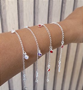Pulseira Inf. Pingente Pendurado  - Prata 925