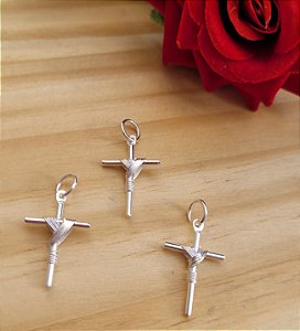 Cruz Fio Enrolado (M) - Prata 925