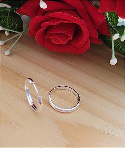 Argola Fio  Redondo 16 mm - Prata 925