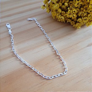 Pulseira Elo Cadeado 5 mm - Prata 925