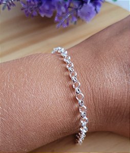 Pulseira Elo Redondo 4 mm - Prata 925