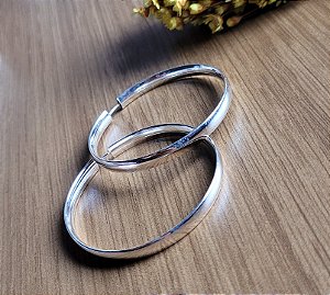 Argola Tubo 41 mm - Prata 925
