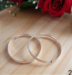Argola Tubo 41 mm - Prata 925