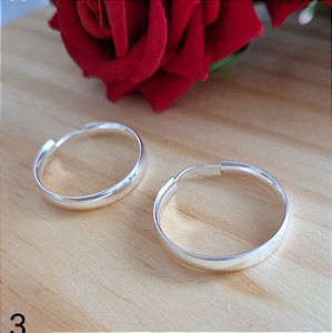 Argola Tubo 26 mm - Prata 925