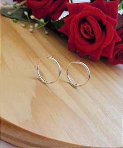 Argola Fio Redondo 18 mm - Prata 925
