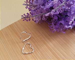 Argola Coração Torcido 16 mm -  Prata 925