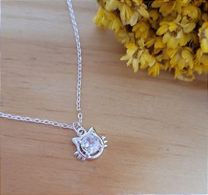 Colar Gatinha - Prata 925