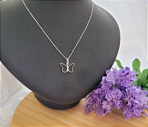 Pingente Borboleta Vazado - Prata 925