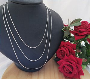 Colar Veneziana Tripla V19 - Prata 925