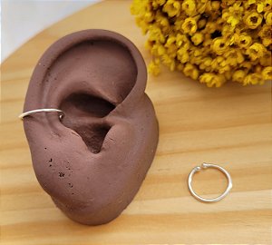 Piercing Fake Aro Liso - Prata 925