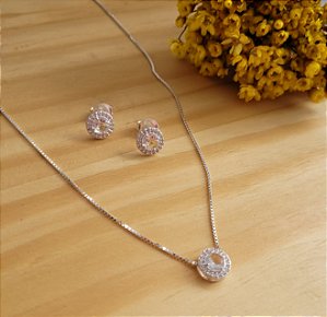 Conjunto Diana - Prata 925