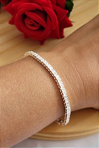 Pulseira Riviera 3mm - Prata 925