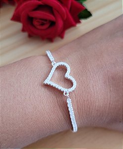 Pulseira Coração Riviera - Prata 925