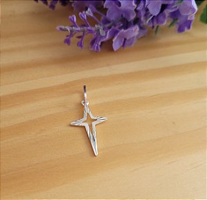 Pingente Cruz Estrelada - Prata 925