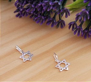 Pingente Mini Estrela de Davi - Prata 925