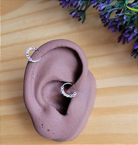 Piercing Helix / Daith Color - Prata 925