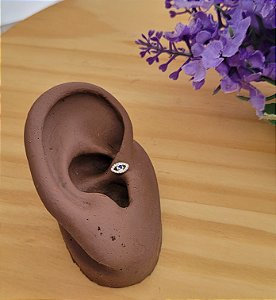 Piercing Olho Grego (Tragus ) - Prata 925