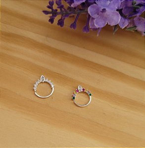 Piercing Daith / Helix  Nove Pedras Zirc. - Prata 925
