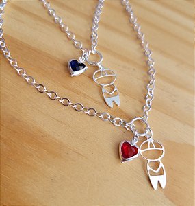 Pulseira Menino Coração - Prata 925