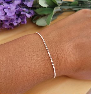 Pulseira Elo Grumet 1,2 mm -  Prata 925