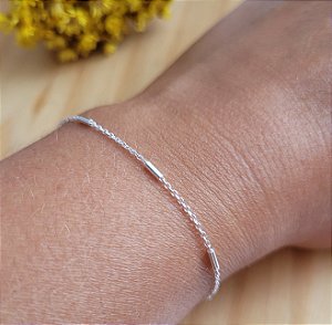 Pulseira canutilhos - Prata 925