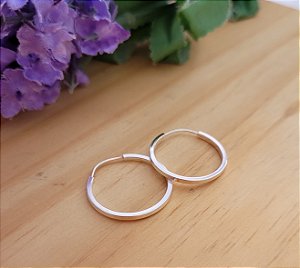 Argola Fio Quadrado 18mm Prata 925
