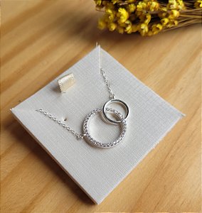 Colar Círculo Duplo - Prata 925