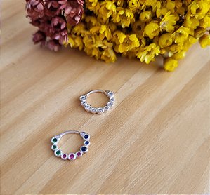 Piercing Daith/ Hélix Cravejado  - Prata 925