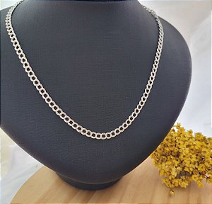 Corrente Elo redondo Duplo F060- Prata 925