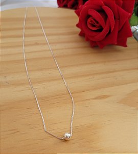 Colar Pingente Bola 5 mm - Prata 925