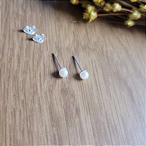 Brinco Pérola 4mm - Prata 925