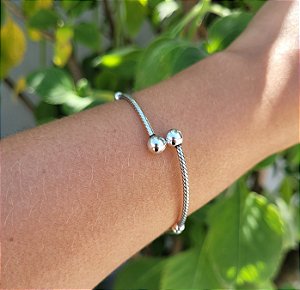 Bracelete Bali com Bolas - Pratas 925
